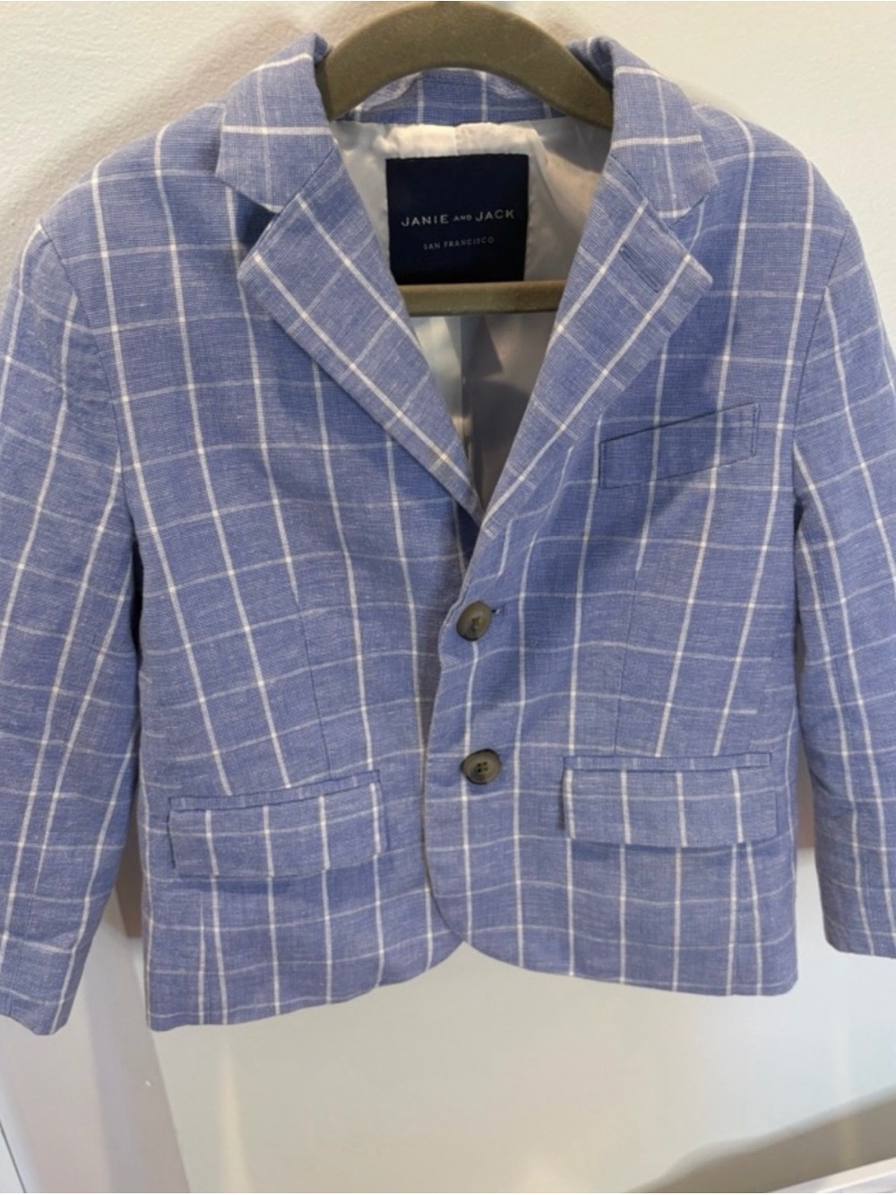 Janie and Jack Boys Windowpane Blazer